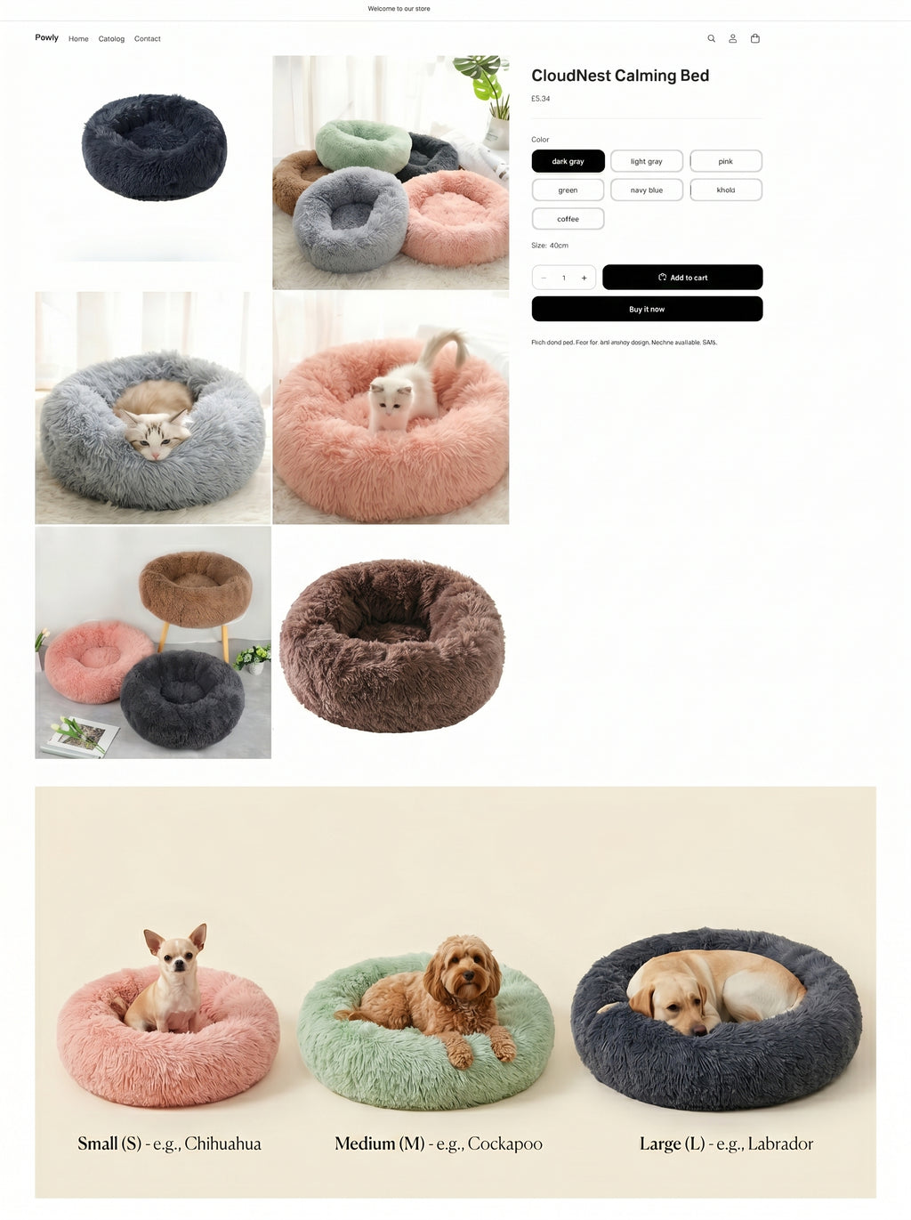 CloudNest Calming Bed
