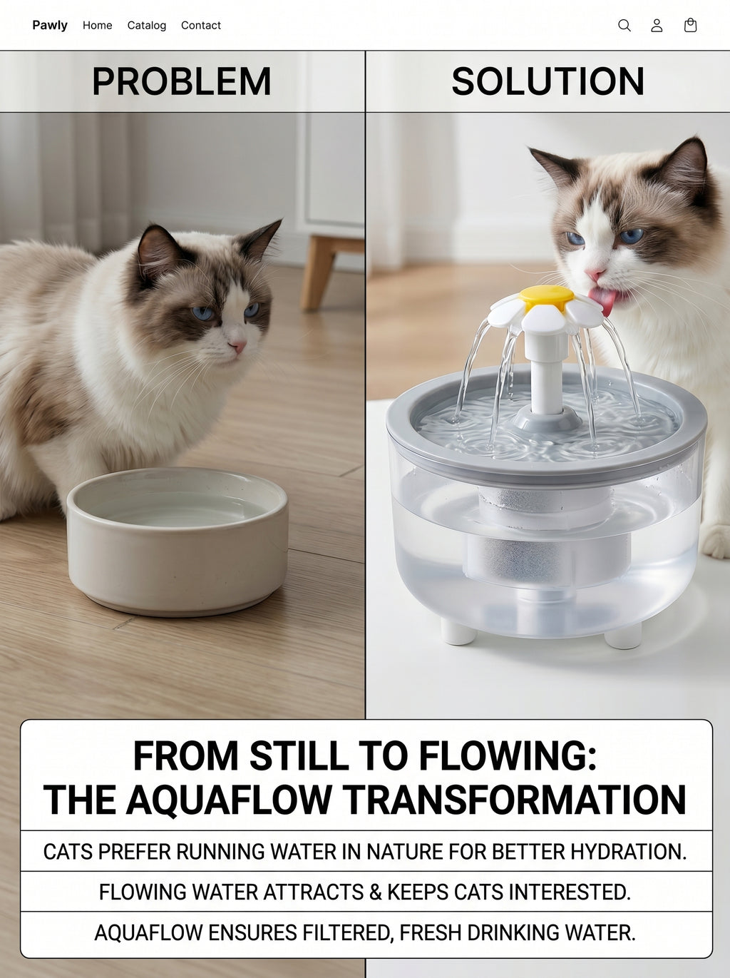 AquaFlow Cat Water Fountain